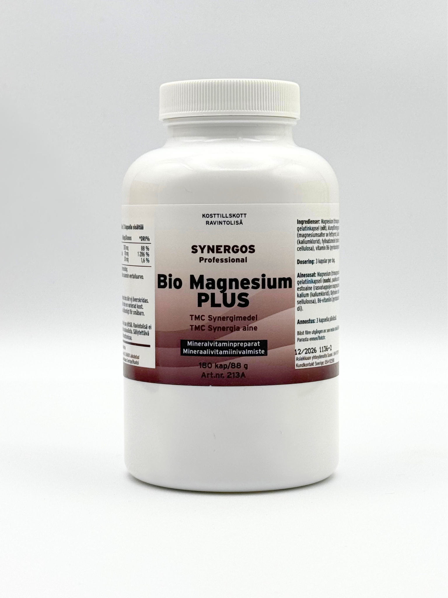 Bio Magnesium Plus - stödjer normal muskelfunktion, nervsystem, energiomsättning och blodtryck.